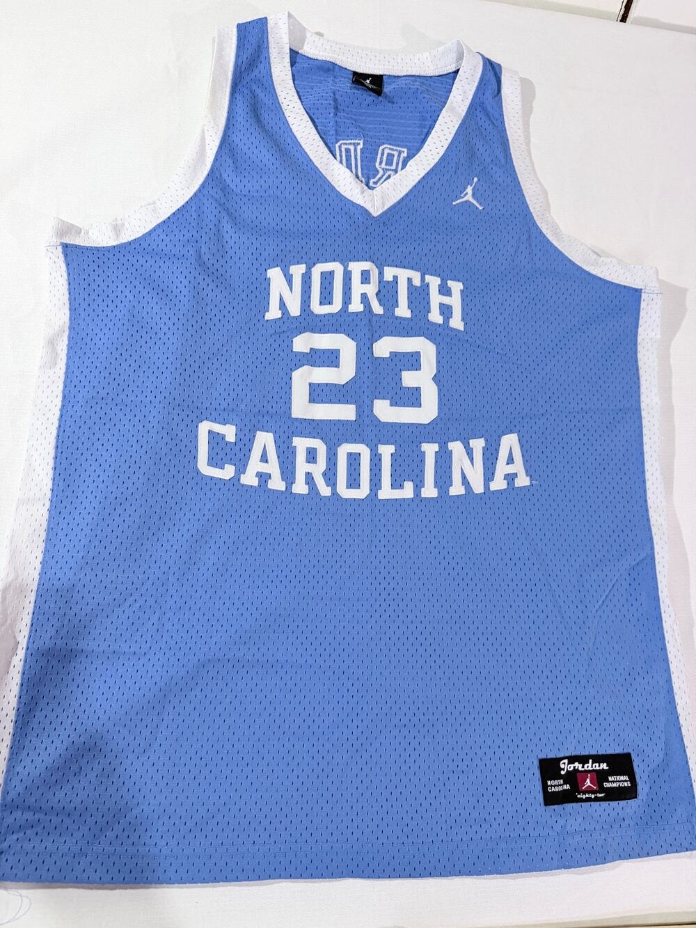 Jordan North Carolina Tar Heels blue basketball jersey
